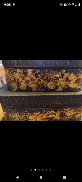 CONJUNTO DE 3 CAJAS PAPEL MACHÉ MUY DURAS.