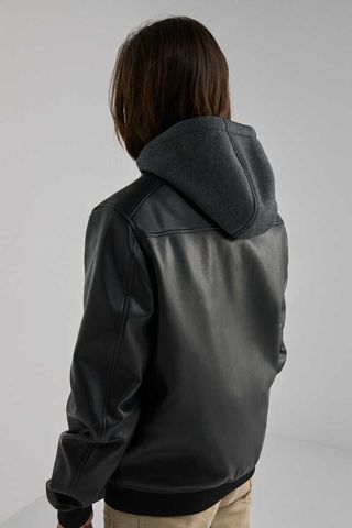 Bomber/cazadora motera efecto piel