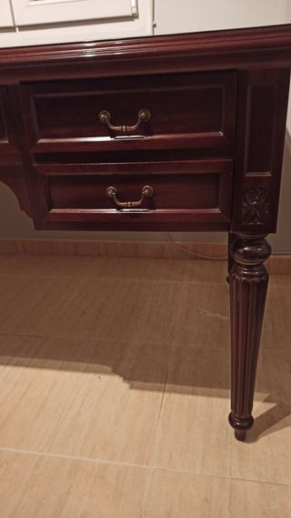 Escritorio madera maciza caoba
