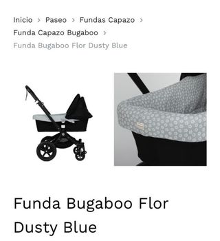 funda capazo bugaboo flor dusty blue
