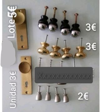 Tiradores, varios modelos y precios