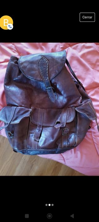 Mochila de cuero