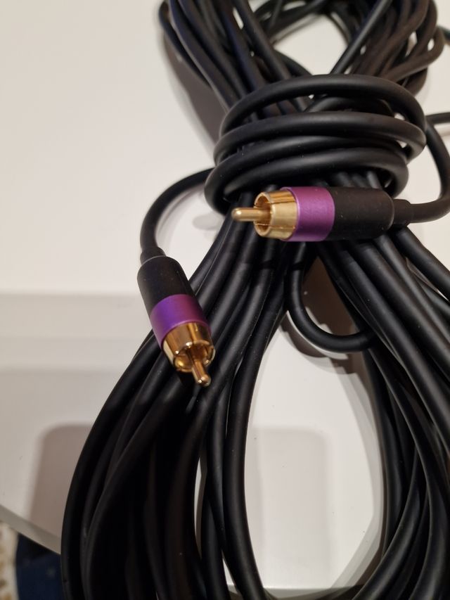 Cable spdif coaxial de Amazon, 15 metros.
