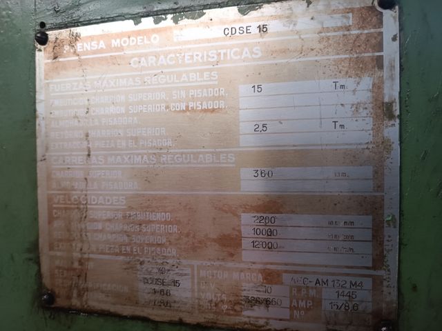 Prensa hidro pres HESA cdse 15