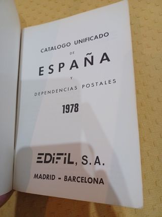 Catálogo de sellos. 1978