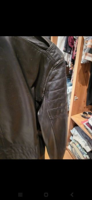 Cazadora cuero hombre calvin klein