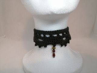 Gargantilla crochet gris