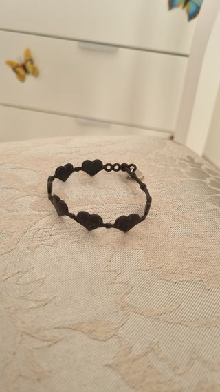 Bracciale gomma con cuori