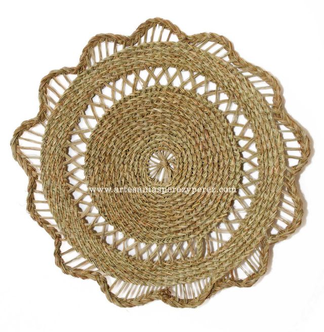 Estera calada punto capacho Mod. Picos de esparto