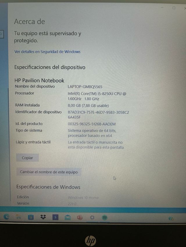 Ordenador portatil HP