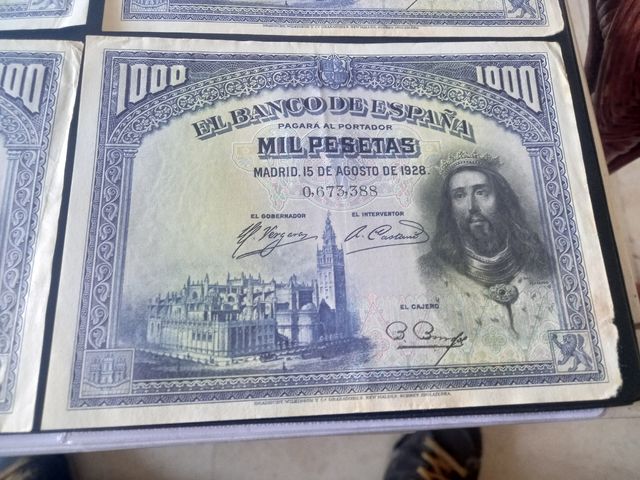 4 Billetes correlativos de 1000 pesetas