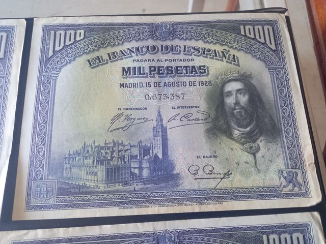 4 Billetes correlativos de 1000 pesetas