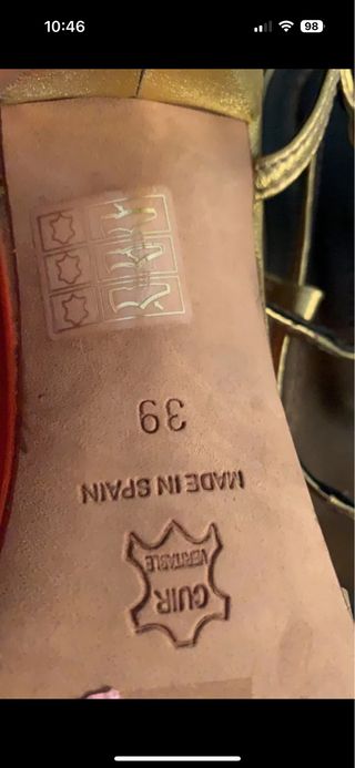 stilettos pierre cardin oro viejo talla 39 tacones