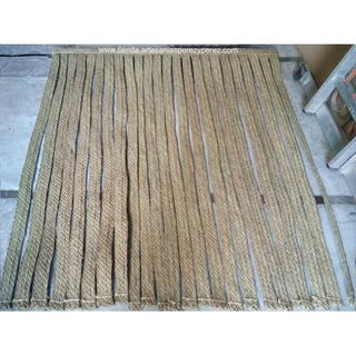 Cortina de tiras de esparto natural (borde recto)