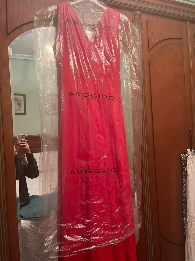 Vestido de gasa rojo