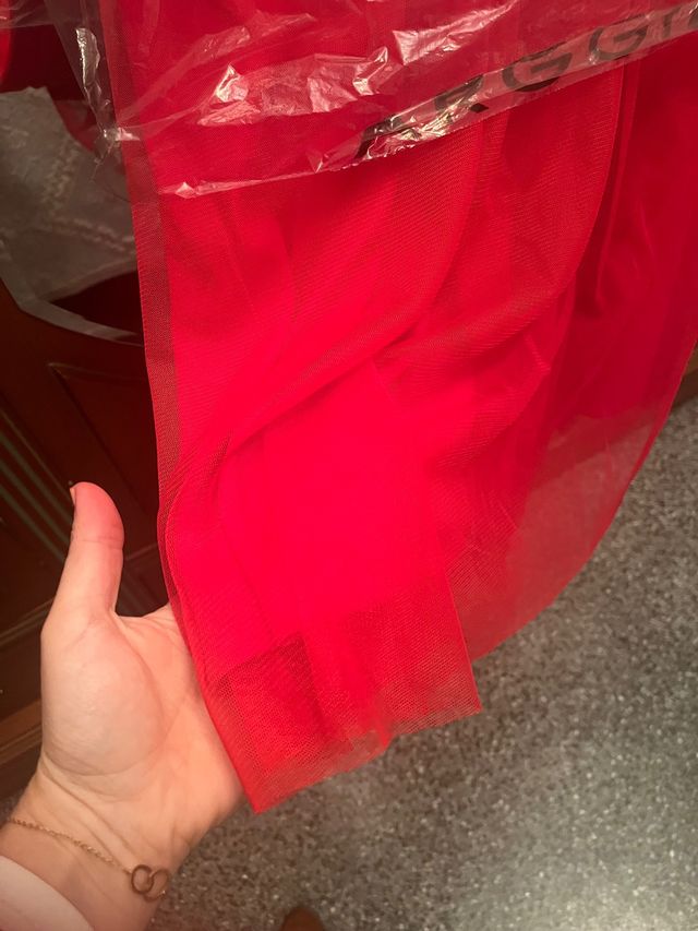 Vestido de gasa rojo