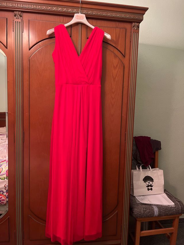 Vestido de gasa rojo