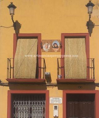 Persiana de esparto natural enrollable (a medida)