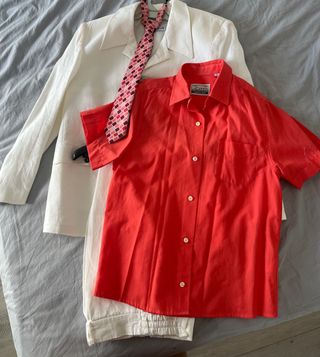 Traje de comunión niño blanco roto 