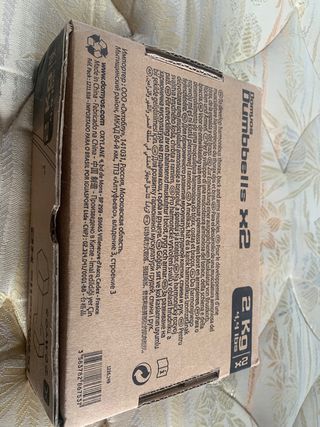 Mancuernas 2kg Domyos. En su embalaje original.