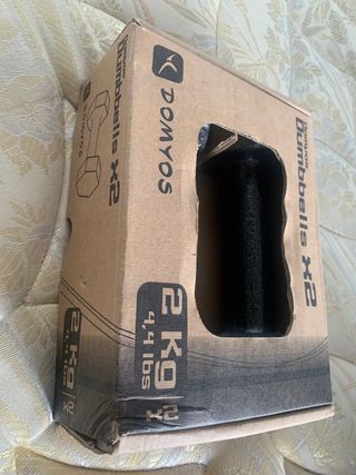 Mancuernas 2kg Domyos. En su embalaje original.