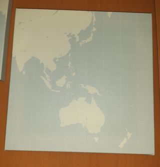 Cuadros Ikea continentes - triptico