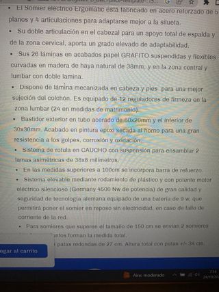 Cama ergonómica y colchón geriátrico