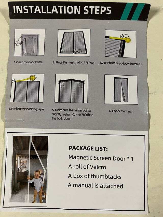 Mosquitera magnetica blanca 95x210cm