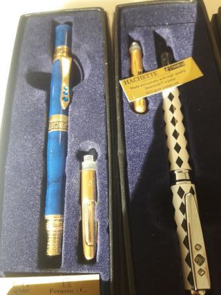 Estilografos con pluma bañada oro 24k y svarowsky