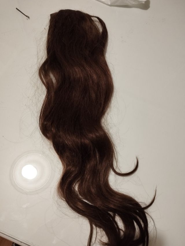 Extensión pelo natural clip, coleta