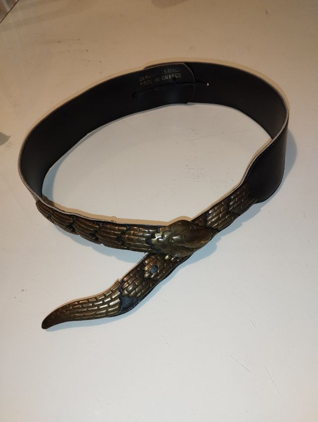 Cinturón serpiente de piel