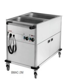 BAÑO MARIA CON CARRO Y ARMARIO CALIENTE 2 GN 1/1