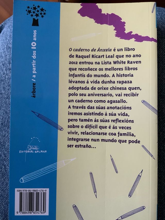 Libro de lectura, “O CADERNO DE ANXELA”