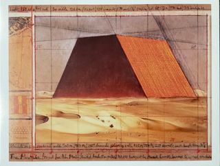 Christo - The Mastaba, litografia offsett cm 33x25