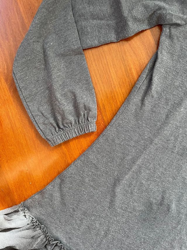 Vestido gris de algodon