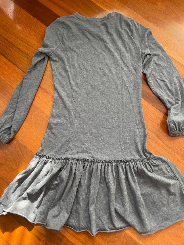 Vestido gris de algodon