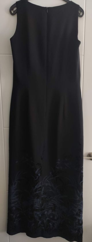 Vestido fiesta negro y azul