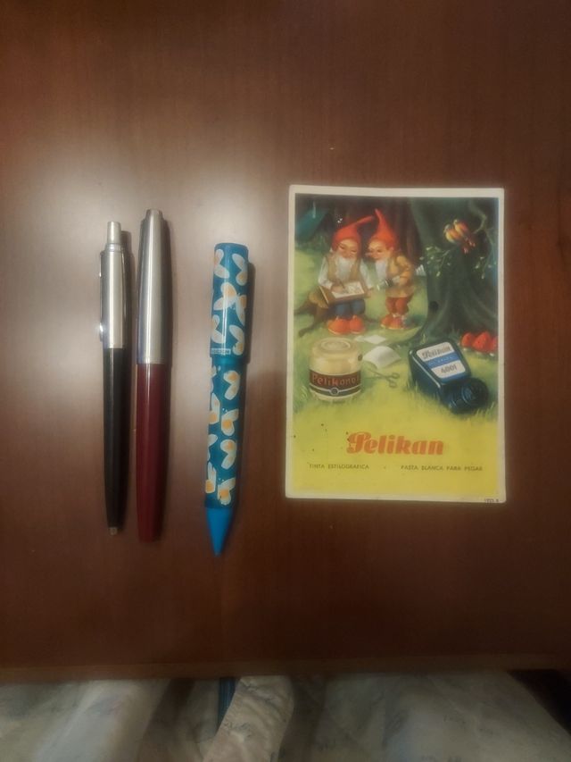 Lote Pluma inoxcron vintage bolígrafo parker