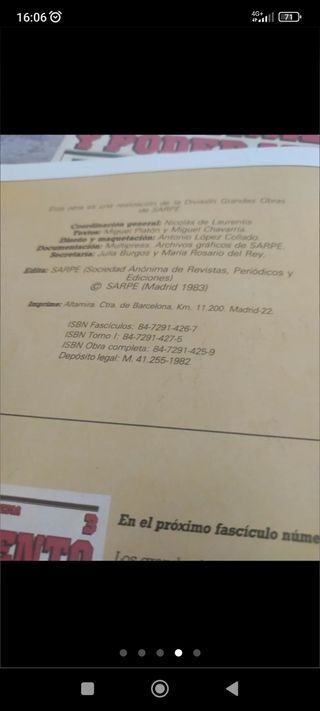Fascículos 1 y 2 armamento poder mi 1982