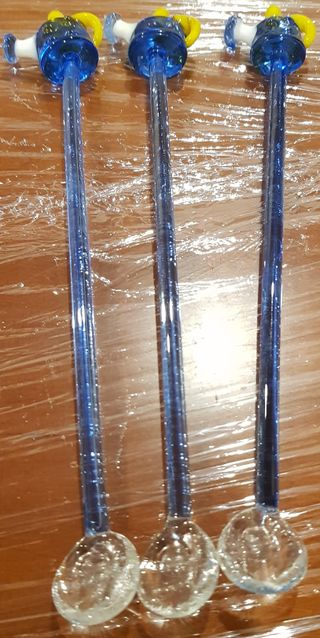 colheres em vidro 3 unidades