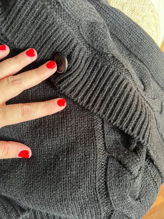 Poncho negro oversize 