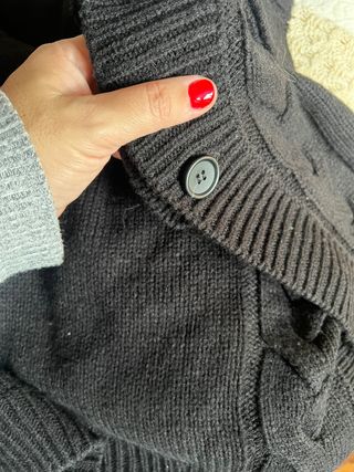 Poncho negro oversize 