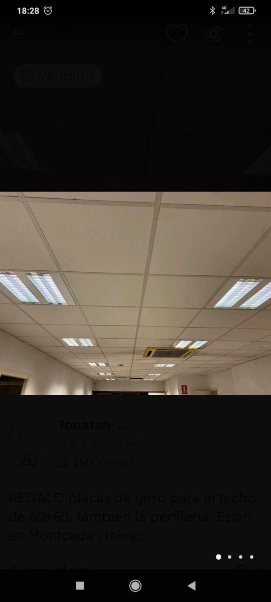 PLACAS YESO FALSO TECHO