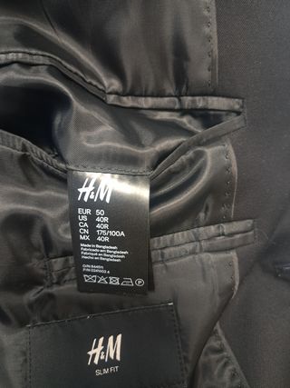 Traje negro H&M