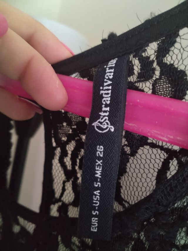 Vestido negro Bershka Talla S