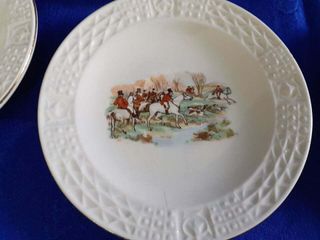 5 PIATTINI VINTAGE ANNI 50 DIPINTI MANO CORONETTI