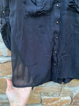 Camisa negra combinada Pull&Bear