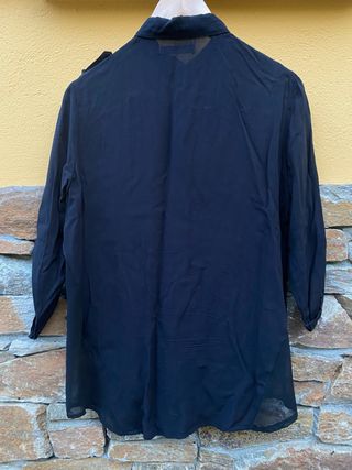 Camisa negra combinada Pull&Bear