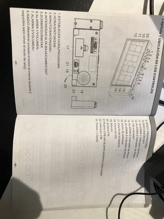 radio despertador con proyector de hora