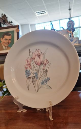 Fuente Limoges decorada a mano